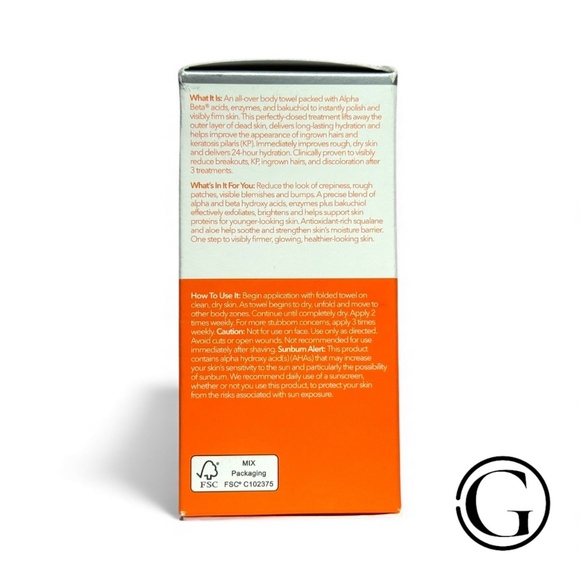 Dr Dennis Gross Alpha Beta Exfoliating Body Treatment 8 Textured Towels NIB - Picture 3 of 5